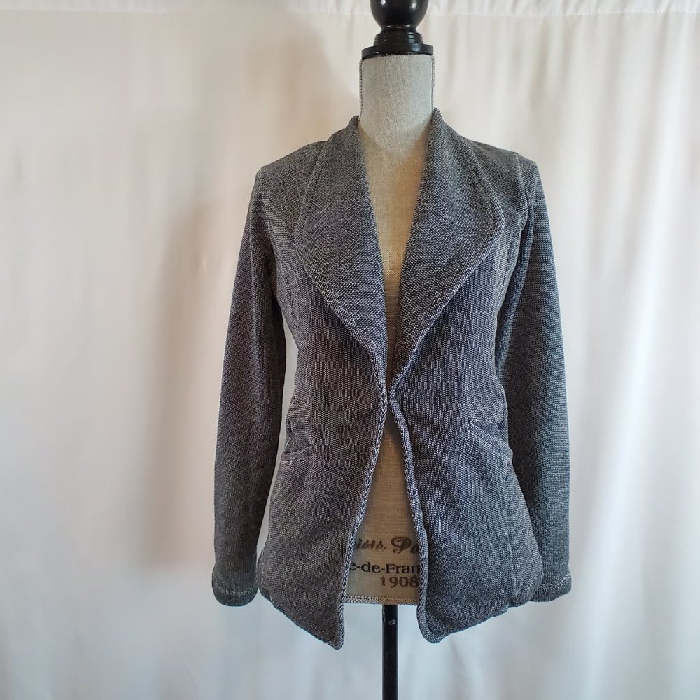 CASLON Open Front Cardigan Blazer - Grey